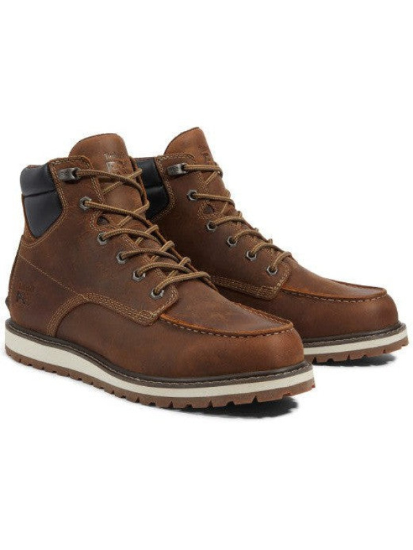 Timberland Pro Men's Irvine 6" Soft Toe Wedge Work Boot- Brown- TB1A42TY214