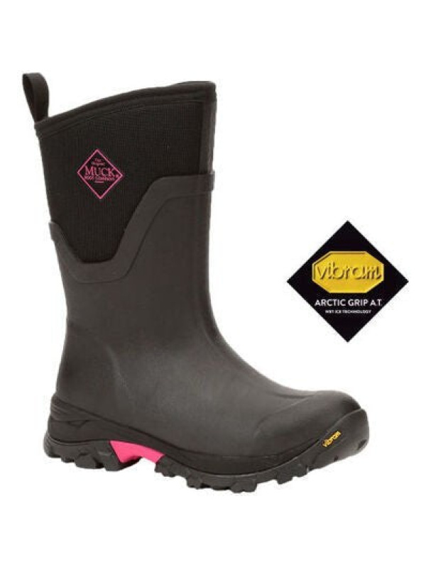 Muck Women's Arctic Ice Vibram WP Terrain Mid Work Boot -Black- ASVMA404