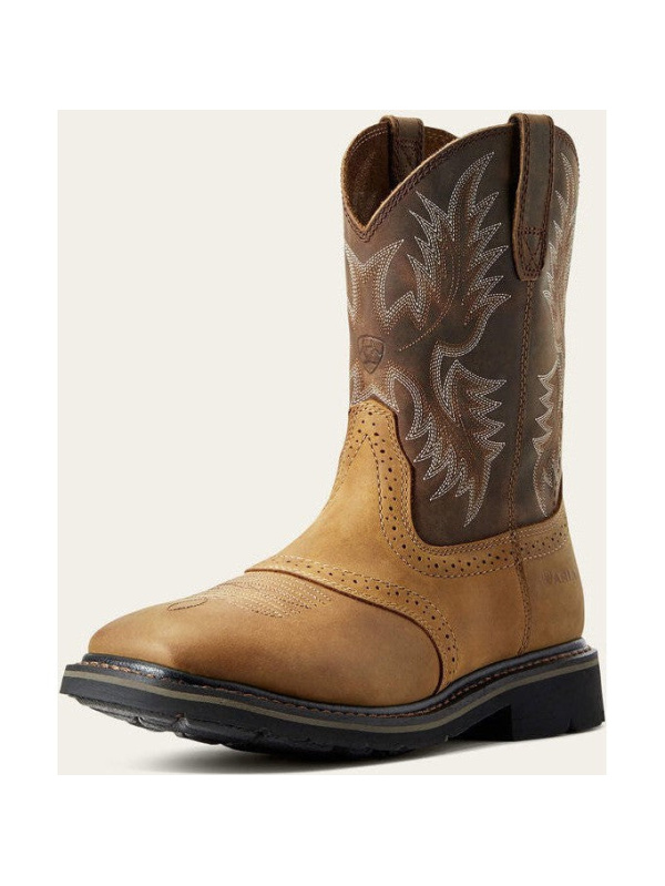 Ariat Men's Sierra Wide Square Soft Toe Work Boot -Bark- 10010148