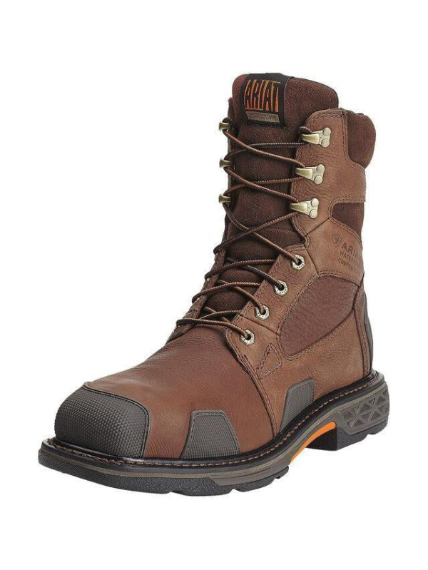 Ariat Men's OverDrive 8" Wide Square Comp Toe WP Work Boot - 10012940