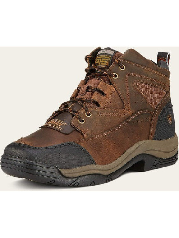 Ariat Men's Terrain Wide Square Toe Steel Toe Work Boot -Brown- 10016379