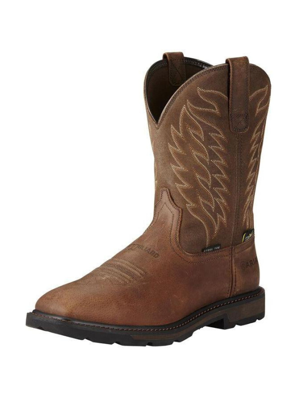 Ariat Men's Groundbreaker 10" Steel Toe Waterproof MetGuard Western Work Boot - 10020063