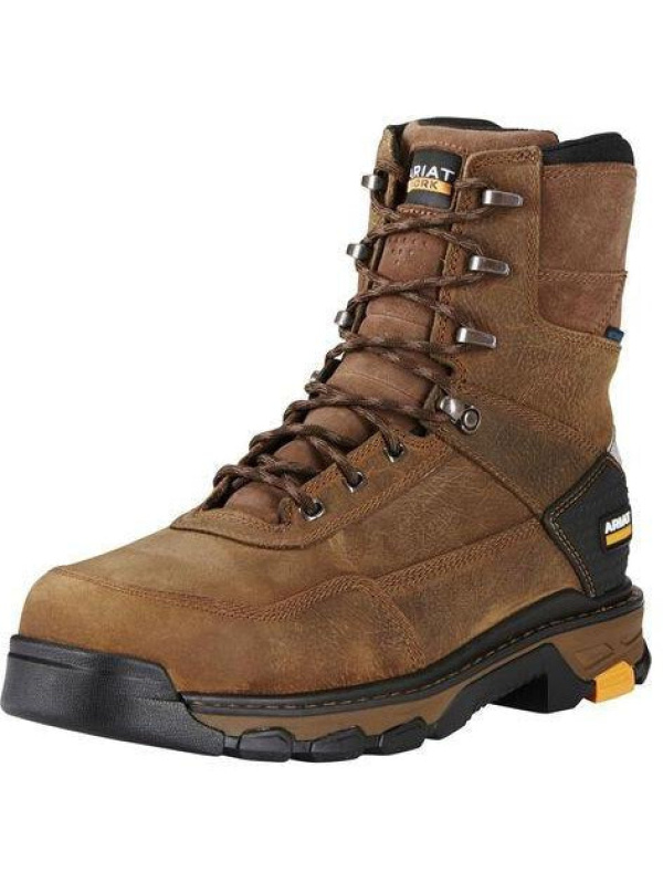 Ariat Men's Intrepid 8" Comp Toe WP Work Boot - Rye Brown - 10020079