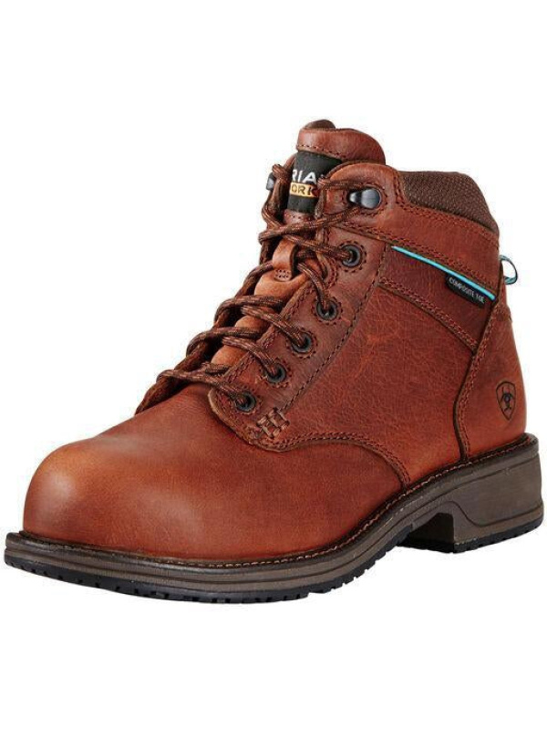Ariat Women's Casual Mid Lace SD 5" Comp Toe Work Boot- Brown 10020097