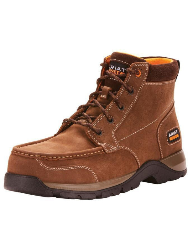 Ariat Men's Edge LTE Chukka 6" Comp Toe Work Boot - Brown - 10024951