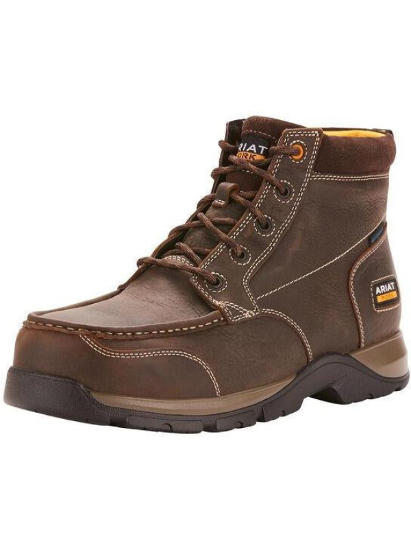Ariat Men's Edge LTE Chukka 6" Comp Toe Work Boot- Brown - 10024953