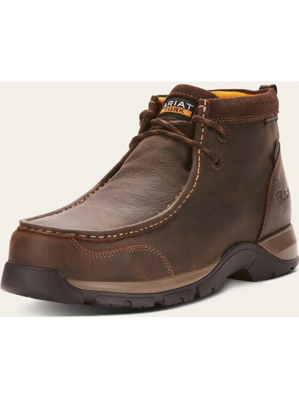 Ariat Men's Edge Lte Comp Toe Waterproof Work Boot - Dark Brown - 10024956