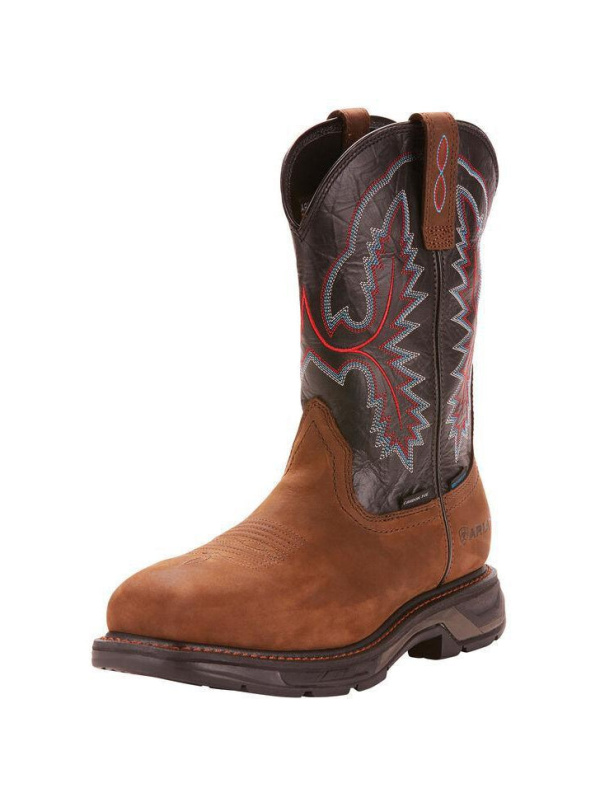 Ariat Men's WorkHog XT 11" Carbon Toe WP Western Work Boot - Brown - 10024968