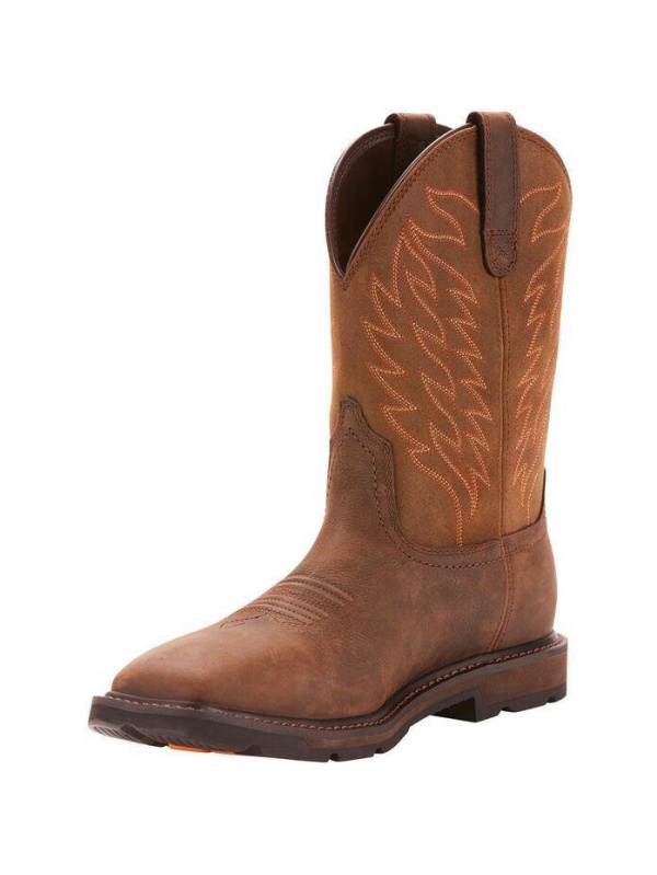 Ariat Men's Groundbreaker 10" Wide Sqr Western Work Boot- 10024984
