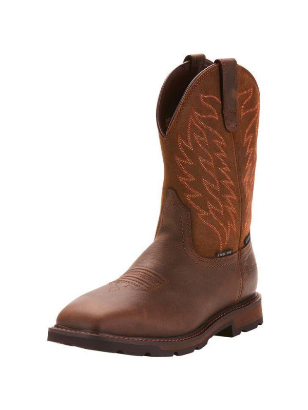 Ariat Men's Groundbreaker 10" Wide Sqr Stl Toe WP Work Boot - 10024992