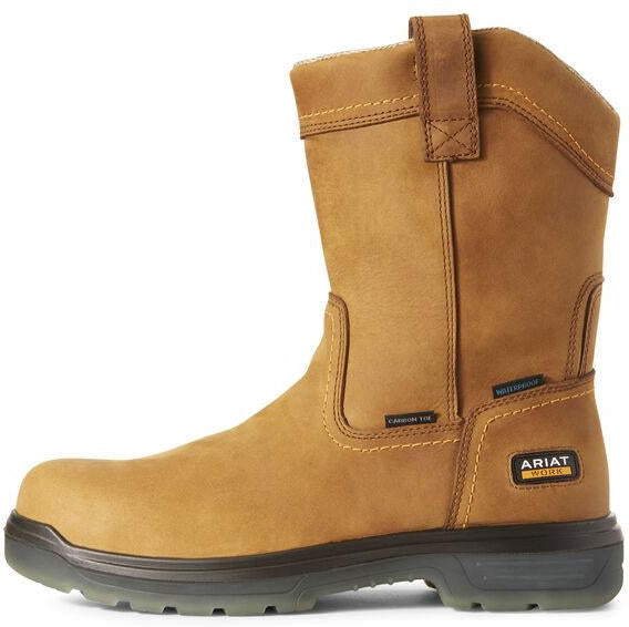 Ariat Men's Turbo 10" Carbon Toe WP Wellington Work Boot- Bark - 10027328 - Image 2