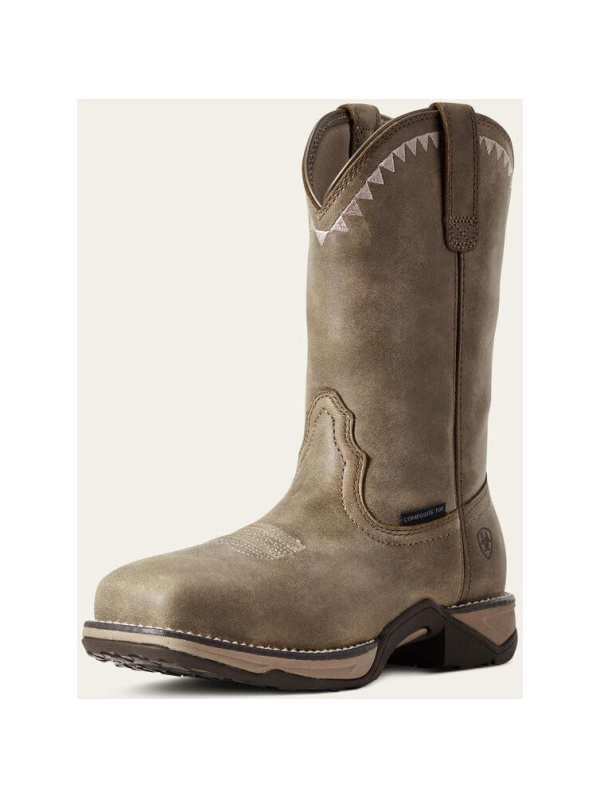 Ariat Women's Anthem Deco Comp Toe Western Work Boot -Brown- 10029498