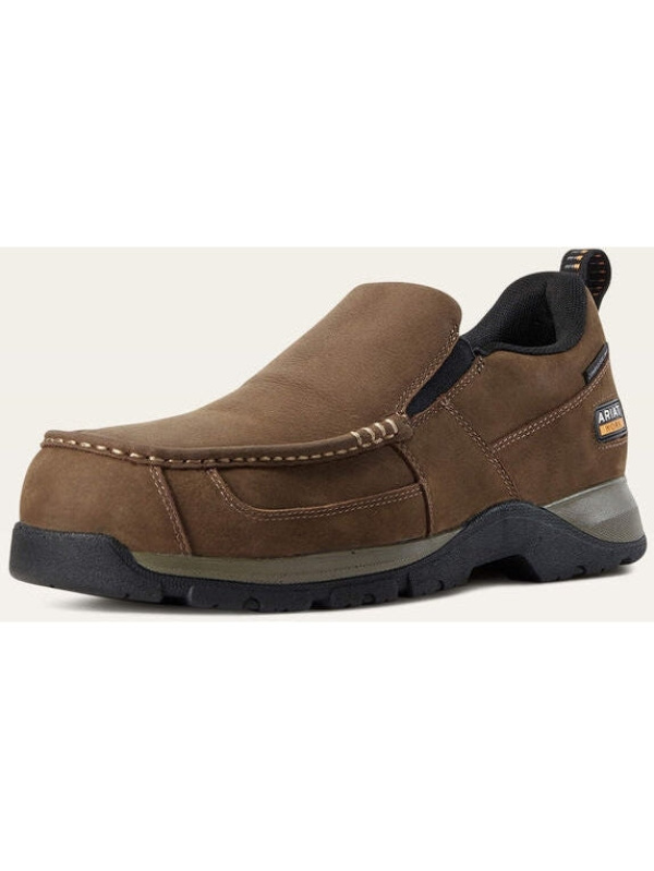 Ariat Men's Edge Lte Slip On Sd Comp Toe Work Shoe- Brown - 10029530
