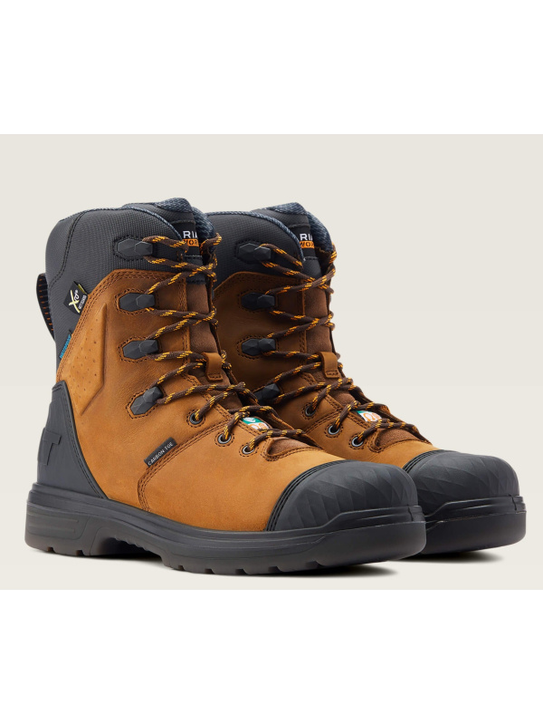 Ariat Men's Outlaw 8" Carbon Toe WP MG PR Work Boot - Brown - 10033998