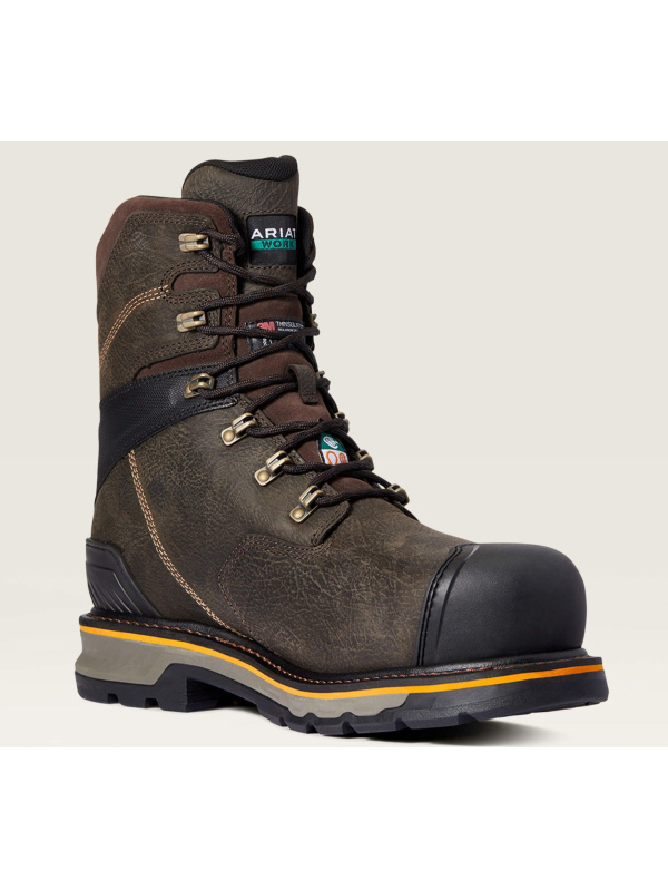 Ariat Men's Stump Jumper 8" Comp Toe WP 600G Ins Work Boot - Coffee - 10038283