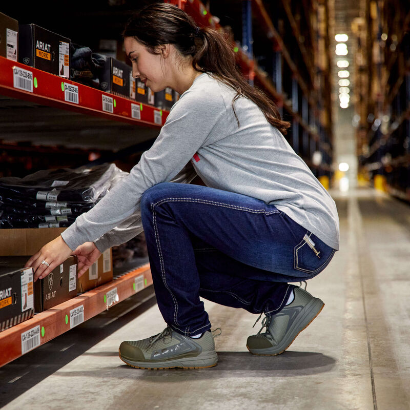 Ariat Women's Outpace CT Safety Slip Resist Work Shoe - Willow - 10040322 - Image 8