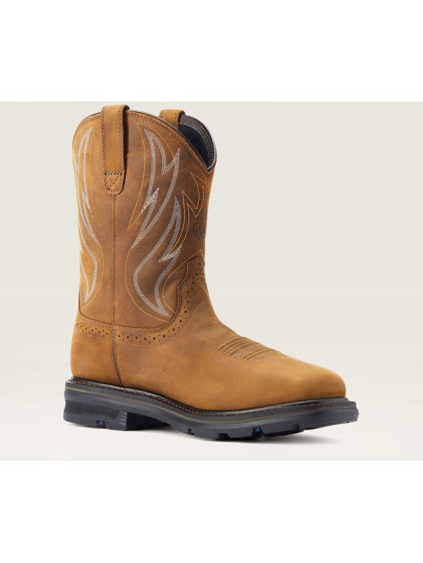 Ariat Men's Sierra Shock Shield Steel Toe Western Work Boot - Brown - 10044544