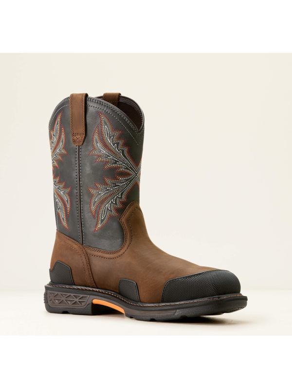 Ariat Men's Overdrive 11" Wide Square Toe Comp Toe Work Boot -Brown- 10053644