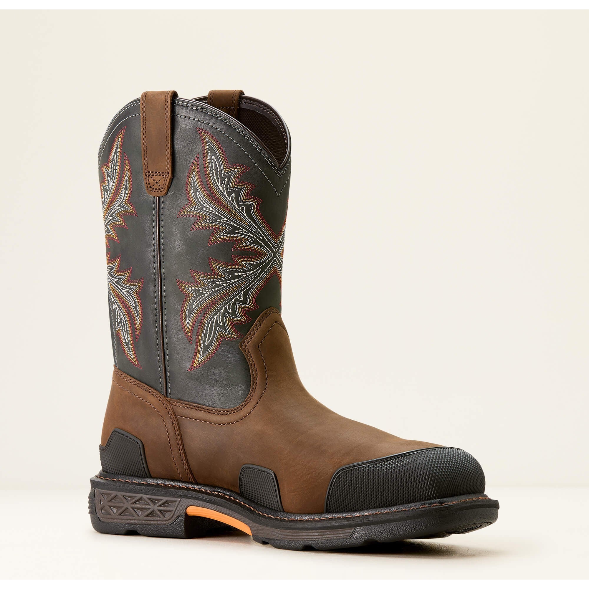 Ariat Men's Overdrive 11" Wide Square Toe Comp Toe Work Boot -Brown- 10053644