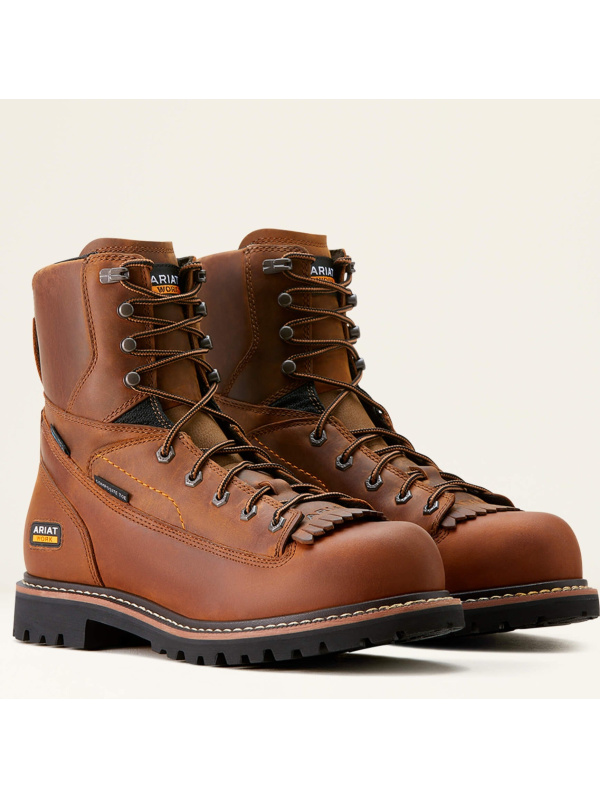 Ariat Men's Longview Shock Shield 8" Comp Toe WP Work Boot - 10053817