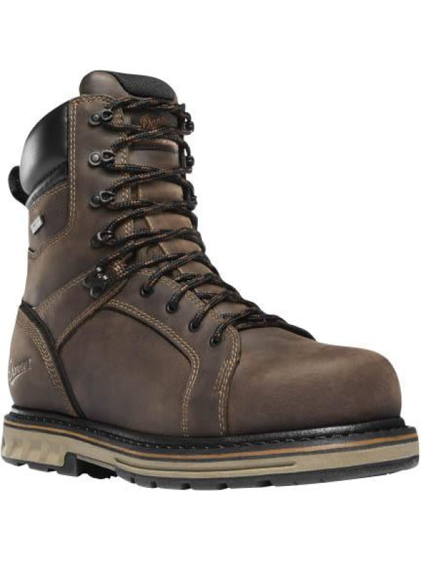 Danner Men's Steel Yard 8" Steel Toe WP Work Boot - Brown - 12534