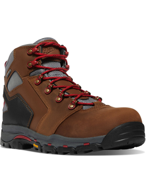 Danner Men's Vicious 4.5" Plain Toe WP Slip Resist Work Boot -Brown- 13881