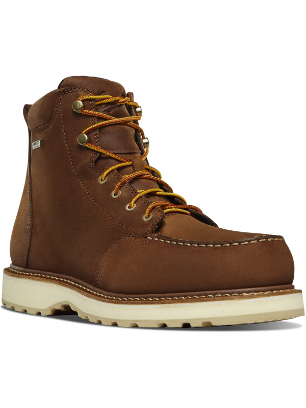Danner Men's Cedar River 6" WP Alumi Moc Toe Work Boot - Brown - 14301