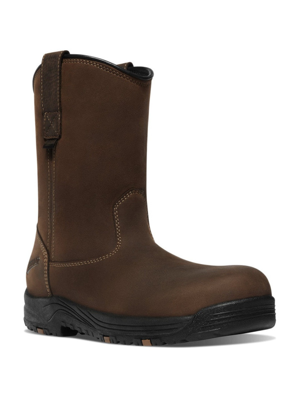 Danner Men's Caliper 10" Plain Toe WP Wellington Work Boot -Brown- 19490