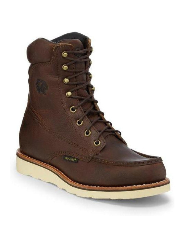 Chippewa Men's Edge Walker 8" Moc Toe WP Lace-Up Work Boot Brown 25346