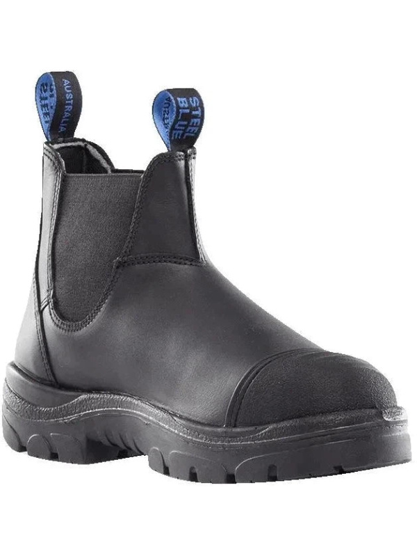 Steel Blue Men's Hobart Scuff Steel Toe Slip Resist Work Boot -Black- 812967