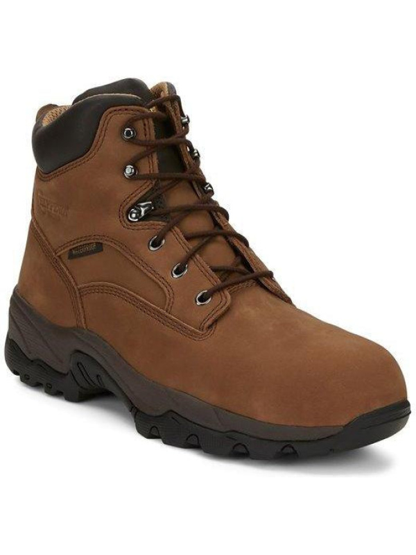 Chippewa Men's Graeme 6" Comp Toe WP Lace-Up Work Boot - Brown - 55161