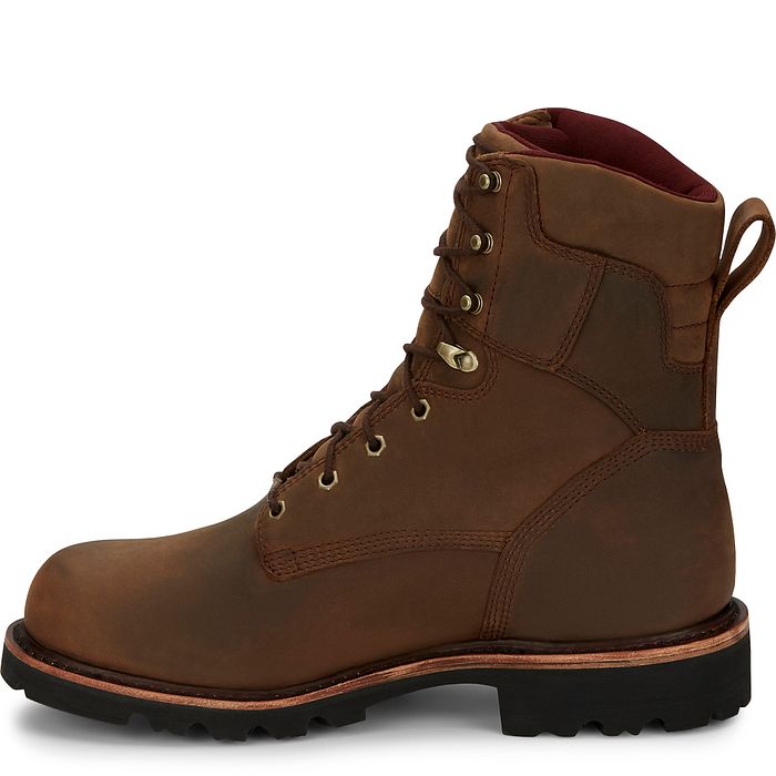 Chippewa Men's Super Dna 8" WP Lace Up Work Boot - Brown - 59416 - Image 2