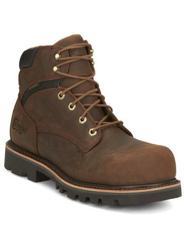 Chippewa Men's Sador 6" Comp Toe WP Lace-Up Work Boot - Tan - 73221