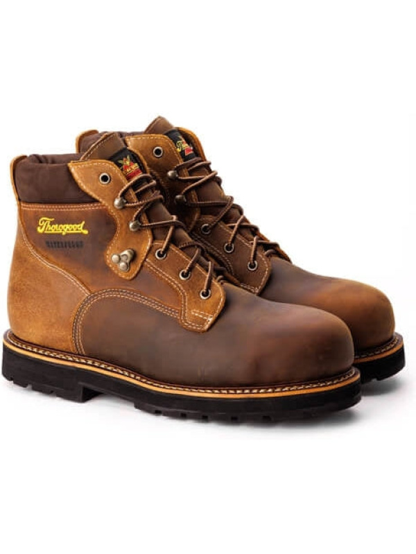 Thorogood Men's Iron River Series 6" Comp Toe Waterproof Work Boot -Brown- 804-4144