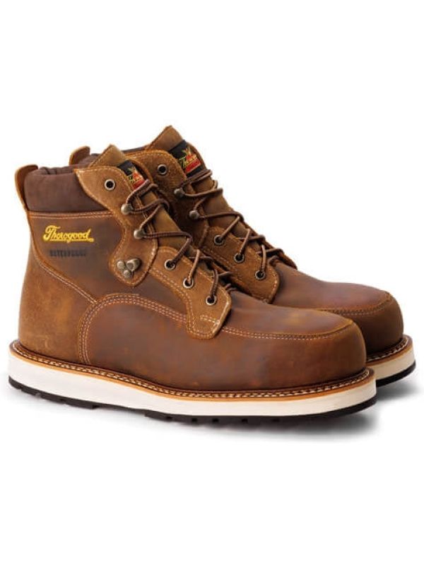 Thorogood Men's Iron River Series 6" ST Waterproof Work Boot -Brown- 804-4145