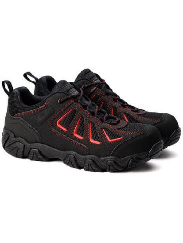 Thorogood Men's Crosstrex Series Oxford CT Hiker Work Shoe -Black/Red- 804-6001