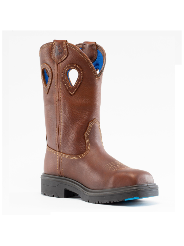 Steel Blue Men's Blue Heeler Steel Toe WP Western Work Boot - Brown - 813945