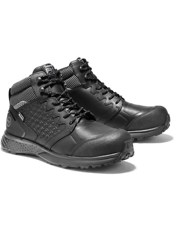 Timberland Pro Men's Reaxion Comp Toe WP Work Boot Black TB1A1ZC9001