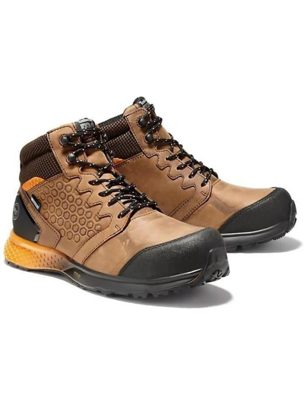 Timberland Pro Men's Reaxion Comp Toe WP Work Boot Brown TB1A1ZR1214