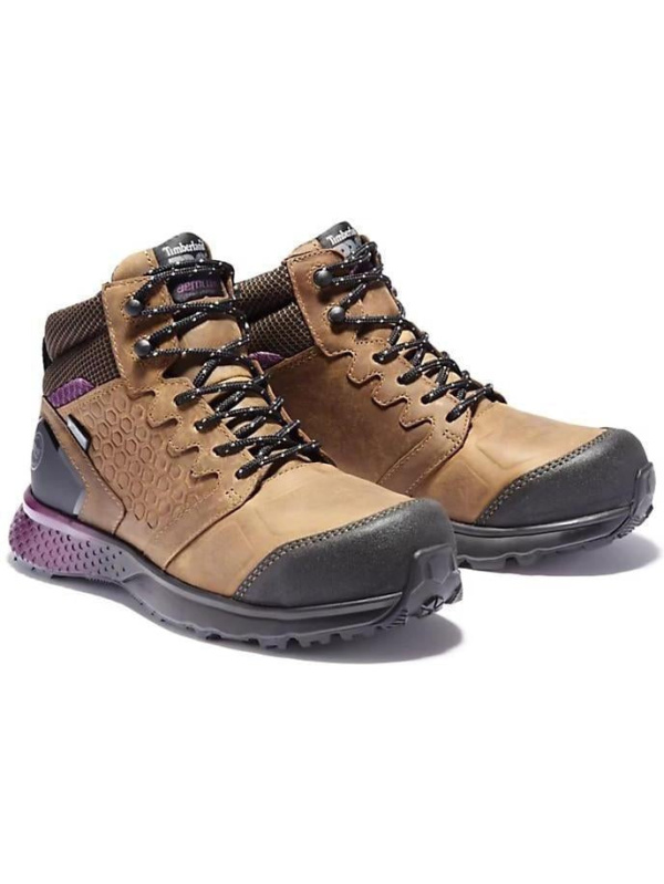 Timberland Pro Women's Reaxion Comp Toe WP Work Boot Brown TB1A219B214