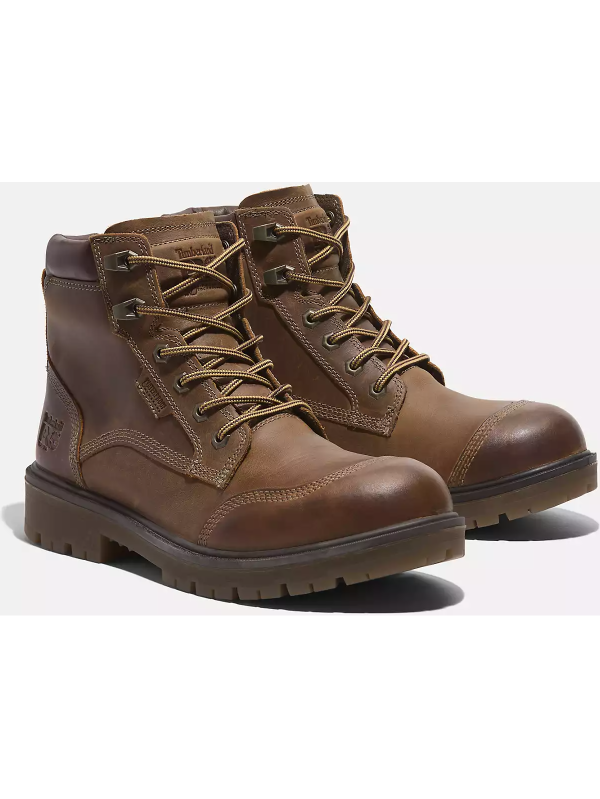 Timberland Pro Men's Whitman 6" Soft Toe WP Work Boot -Brown- TB0A678KEM4
