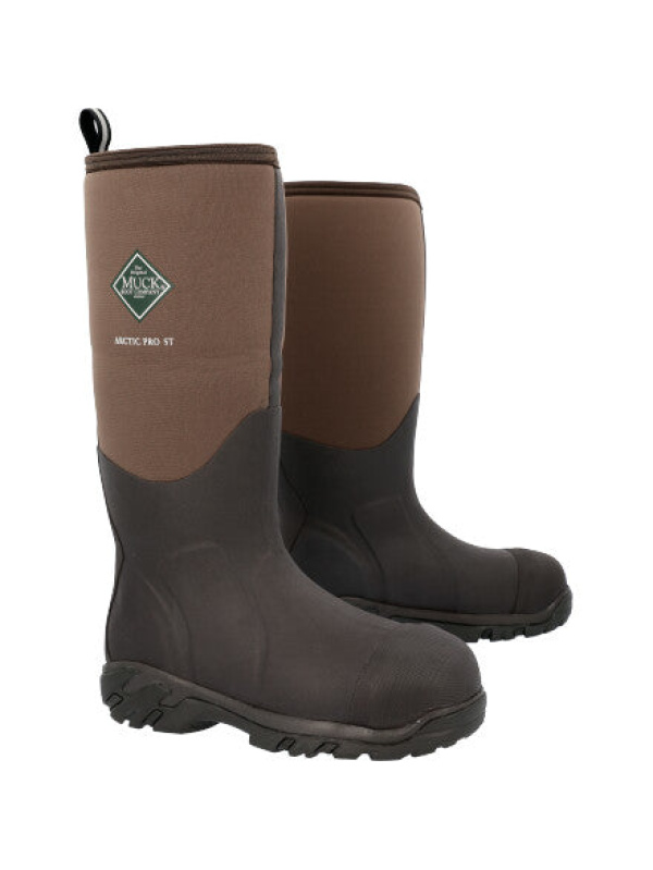 Muck Men's Arctic Pro Steel Toe WP Rubber Work Boot - Bark - ACP-STL