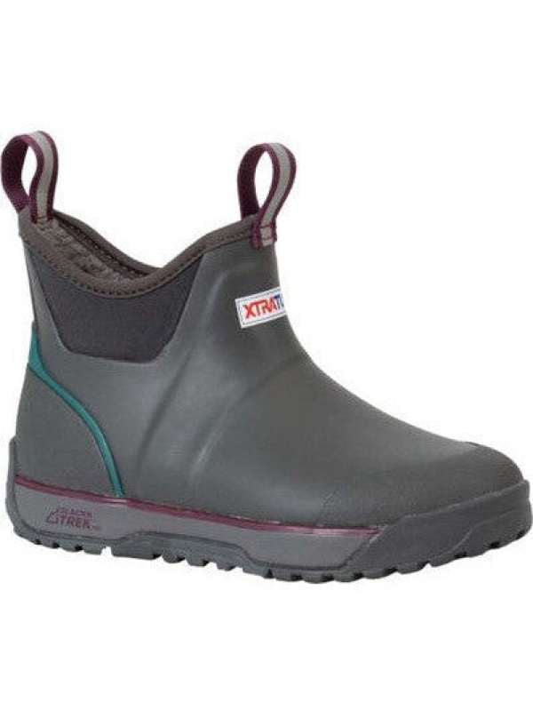 Xtratuf Women's Fleege Lined WP Ankle Deck Work Boot -Grey- AIWR100
