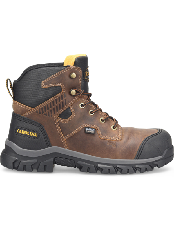 Carolina Men's Falcon 6" Steel Toe Lo WP Work Boot -Brown- CA3590