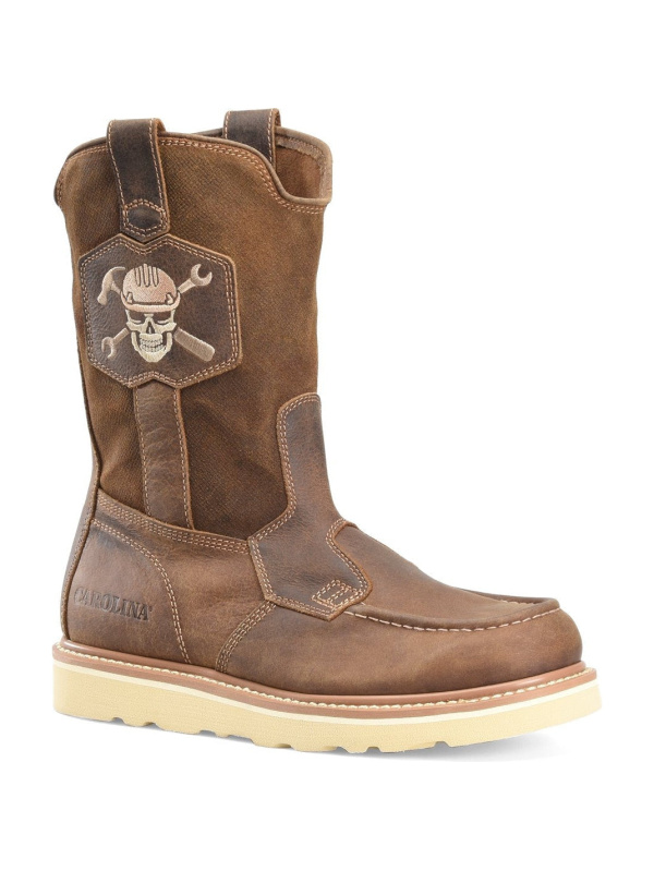 Carolina Men's Flatiron Wellington 10" MT Casual Work Boot -Brown- CA7044