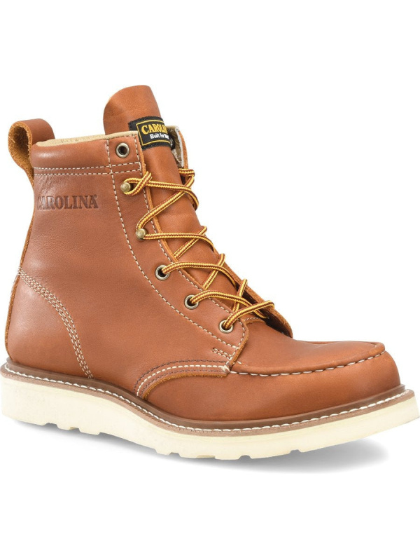 Carolina Men's Wedge Amp Mx 6" Moc Toe Casual Work Boot Brown - CA7063