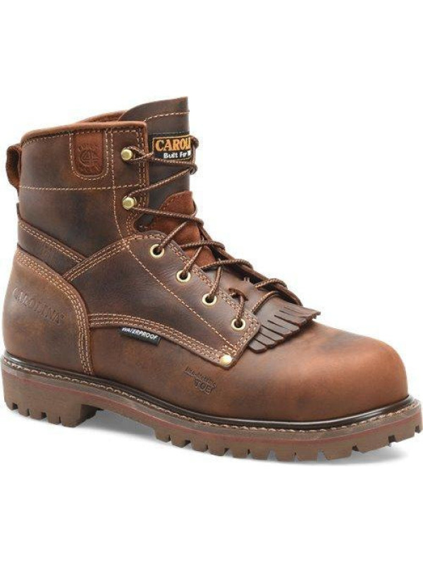 Carolina Men's 28 Series 6” Comp Toe WP Grizzly Work Boot - Brown - CA7528