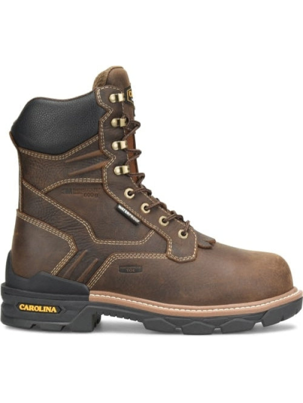 Carolina Men's Cardinal 8" Comp Toe WP 600G Ins Work Boot -Brown- CA7838