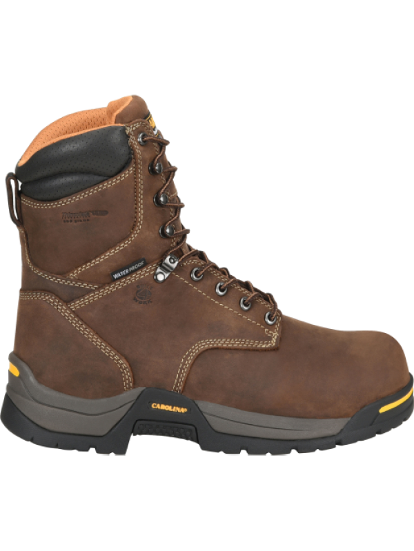 Carolina Men's Bruno Hi 8" Soft Toe WP Insulated Work Boot -Brown- CA8021