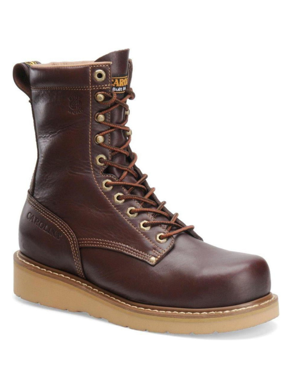 Carolina Men's Amp Hi 8" Broad Toe Wedge Work Boot - Dark Oak - CA8049